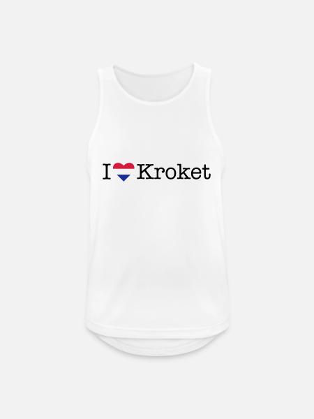 I love Kroket - Men's Breathable Tank Top - white