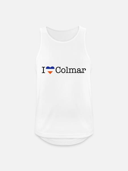 I love Colmar - Männer Tank Top atmungsaktiv - Weiß