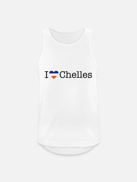 I love Chelles - Männer Tank Top atmungsaktiv - Weiß