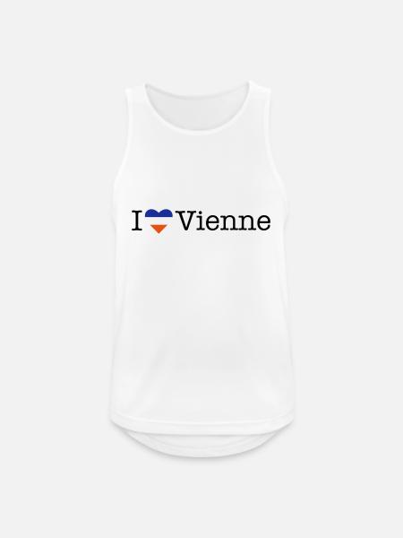 I love Vienne - Männer Tank Top atmungsaktiv - Weiß