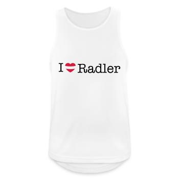 I love Radler - Männer Tank Top atmungsaktiv - Weiß - Vorne - Nick (188cm)