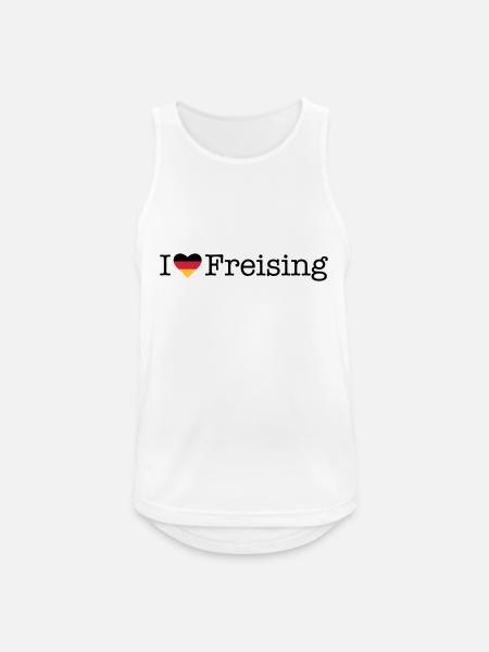 I love Freising - Men's Breathable Tank Top - white
