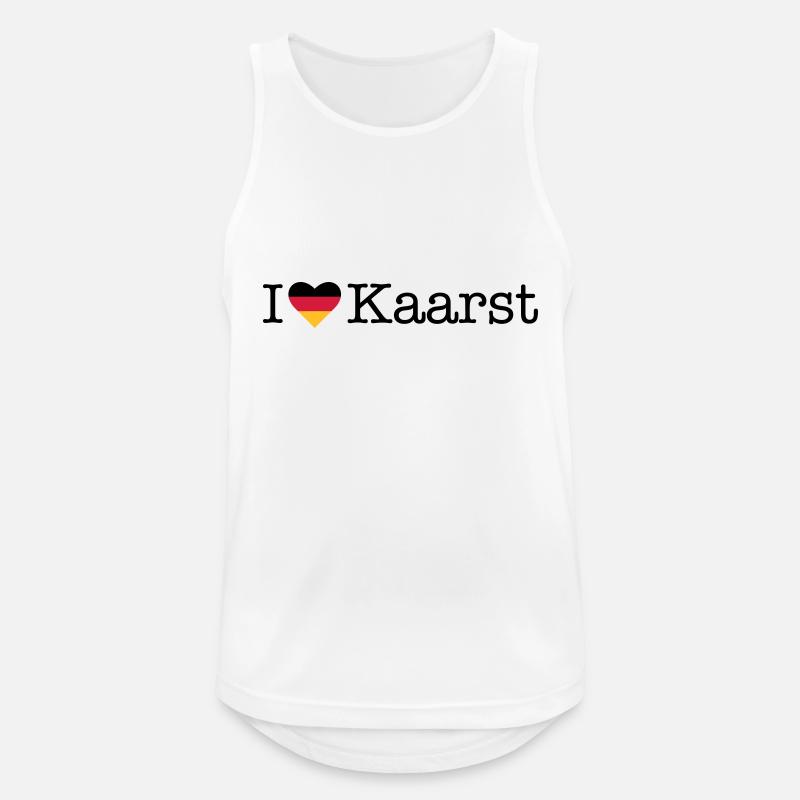 I love Kaarst - Männer Tank Top atmungsaktiv - Weiß