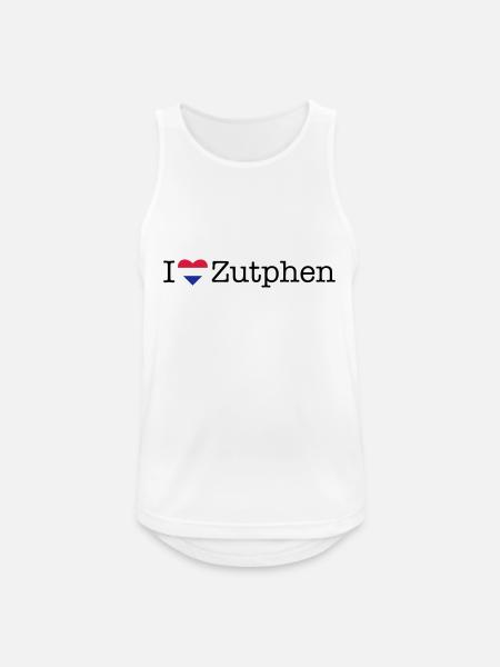 I love Zutphen - Men's Breathable Tank Top - white