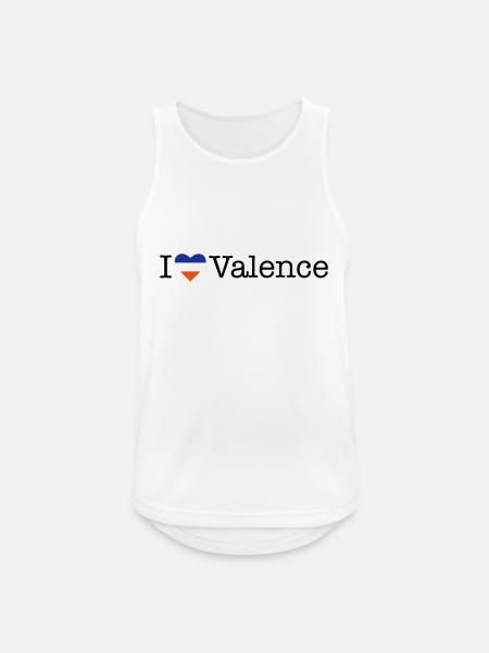 I love Valence - Männer Tank Top atmungsaktiv - Weiß