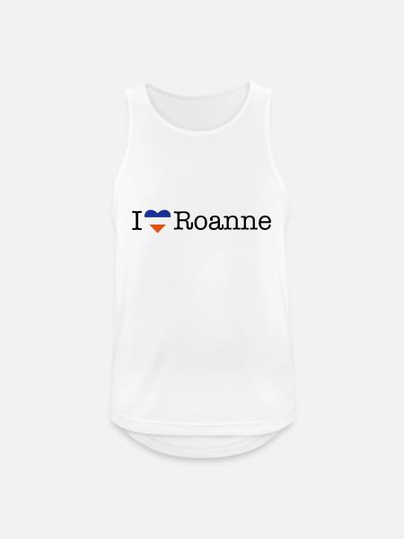 I love Roanne - Männer Tank Top atmungsaktiv - Weiß