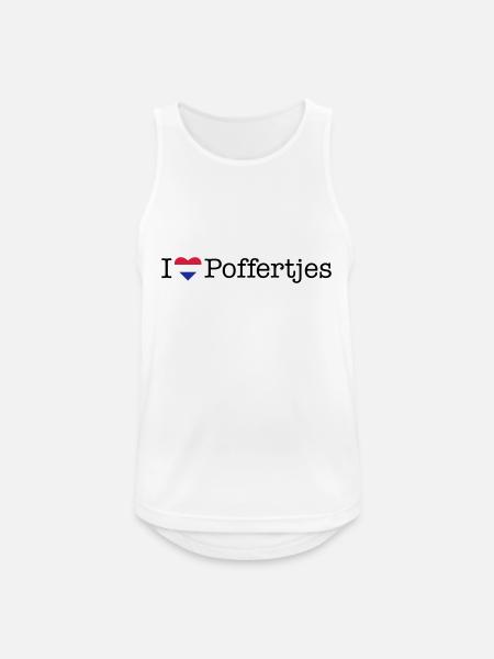 I love Poffertjes - Men's Breathable Tank Top - white