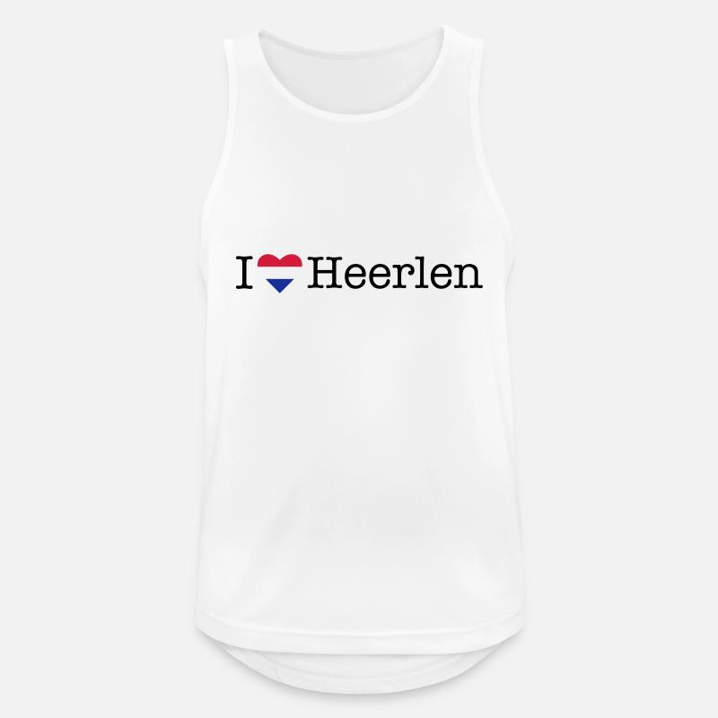 I love Heerlen - Männer Tank Top atmungsaktiv - Weiß