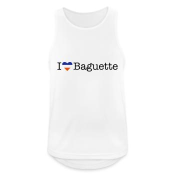 I love Baguette - Männer Tank Top atmungsaktiv - Weiß - Vorne - Nick (188cm)