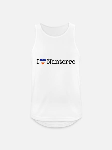 I love Nanterre - Männer Tank Top atmungsaktiv - Weiß