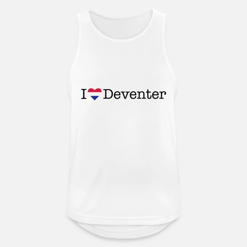 I love Deventer - Männer Tank Top atmungsaktiv - Weiß