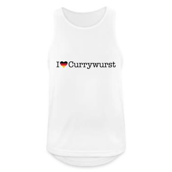 I love Currywurst - Männer Tank Top atmungsaktiv - Weiß - Vorne - Nick (188cm)