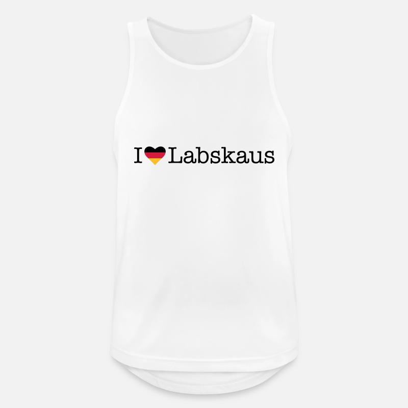 I love Labskaus - Männer Tank Top atmungsaktiv - Weiß