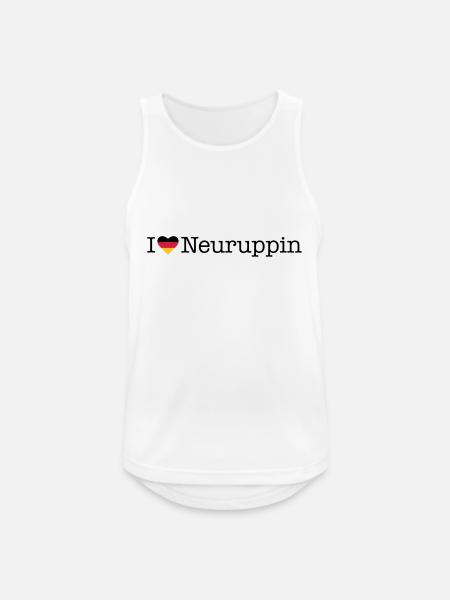 I love Neuruppin - Men's Breathable Tank Top - white