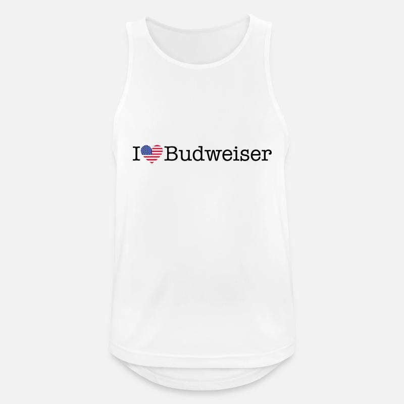 I love Budweiser - Männer Tank Top atmungsaktiv - Weiß