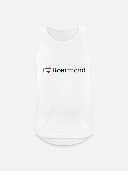 I love Roermond - Männer Tank Top atmungsaktiv - Weiß