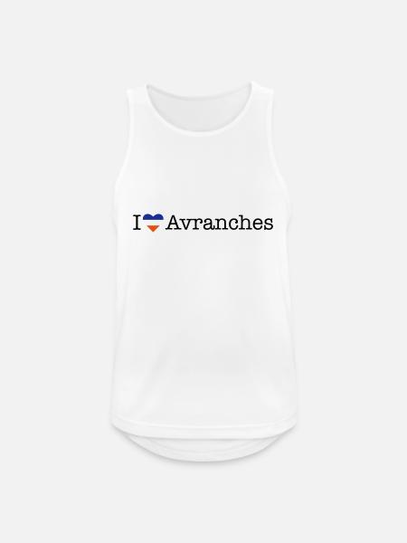 I love Avranches - Männer Tank Top atmungsaktiv - Weiß