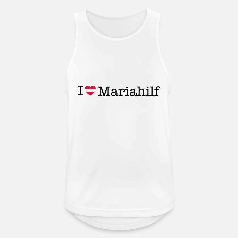 I love Mariahilf - Men's Breathable Tank Top - white