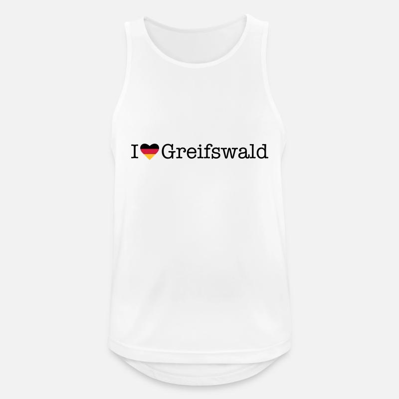 I love Greifswald - Men's Breathable Tank Top - white