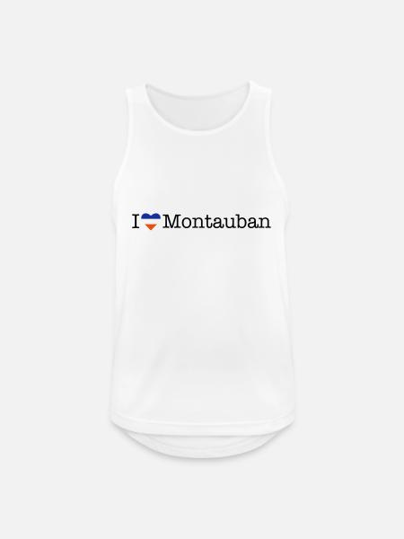 I love Montauban - Männer Tank Top atmungsaktiv - Weiß