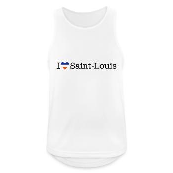 I love Saint Louis - Männer Tank Top atmungsaktiv - Weiß - Vorne - Nick (188cm)