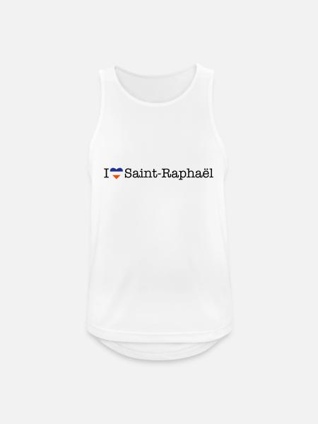 I love Saint Raphaël - Männer Tank Top atmungsaktiv - Weiß