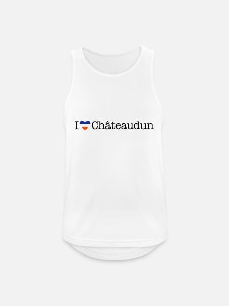 I love Châteaudun - Männer Tank Top atmungsaktiv - Weiß
