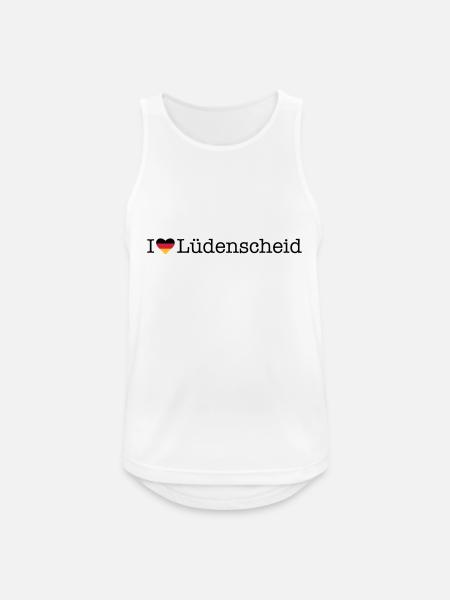 J’adore Lüdenscheid - Débardeur respirant Homme - blanc