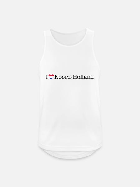 I love Noord Holland - Männer Tank Top atmungsaktiv - Weiß