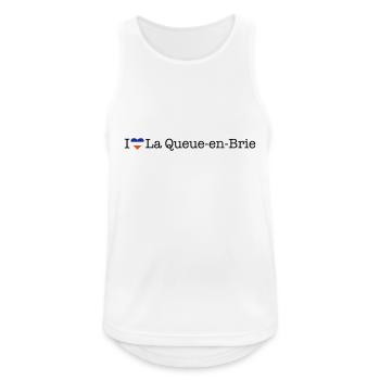 I love La Queue en Brie - Männer Tank Top atmungsaktiv - Weiß - Vorne - Nick (188cm)