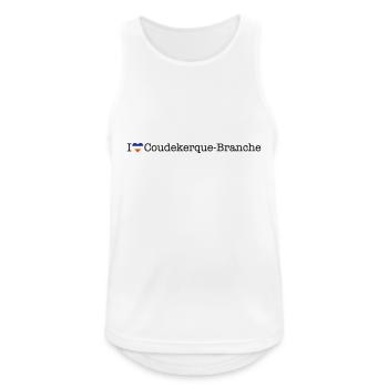 I love Coudekerque Branche - Männer Tank Top atmungsaktiv - Weiß - Vorne - Nick (188cm)