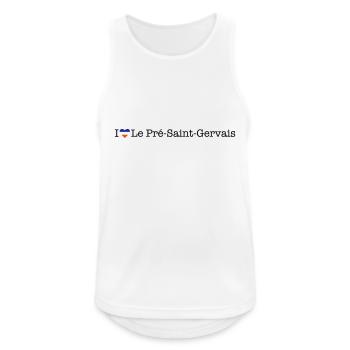 I love Le Pré Saint Gervais - Männer Tank Top atmungsaktiv - Weiß - Vorne - Nick (188cm)