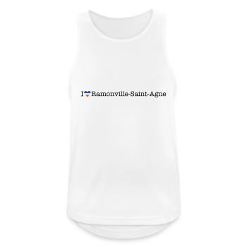 I love Ramonville Saint Agne - Männer Tank Top atmungsaktiv - Weiß - Vorne - Nick (188cm)