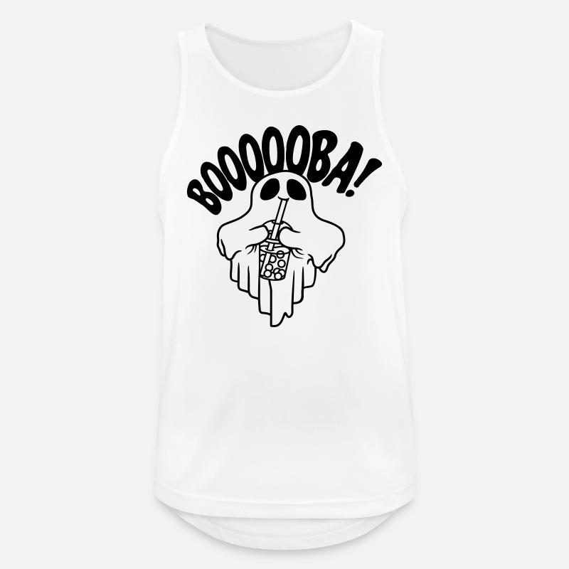 Geist Booba Bubble Tea - Männer Tank Top atmungsaktiv - Weiß