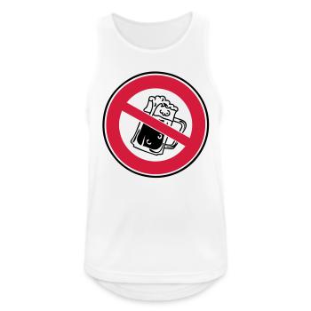 sign prohibits biere1 drink alcohol - Men's Breathable Tank Top - white - Front - Nick (188cm)