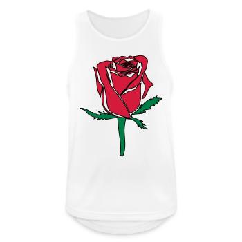 fleur rose - Débardeur respirant Homme - blanc - Devant - Nick (188cm)
