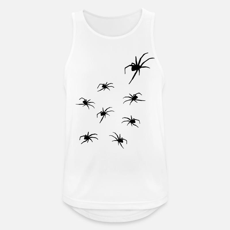 Spiders, Spider Horror - araignées - Débardeur respirant Homme - blanc