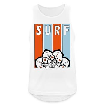 Surf - Männer Tank Top atmungsaktiv - Weiß - Vorne - Nick (188cm)