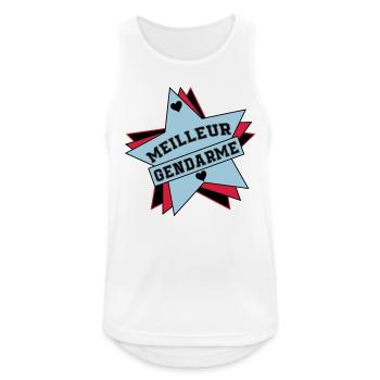 BEST GENDARME - Men's Breathable Tank Top - white - Front - Nick (188cm)