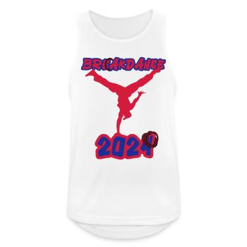 Paris Breakdance Hip-Hop 2024 - Débardeur respirant Homme - blanc - Devant - Nick (188cm)