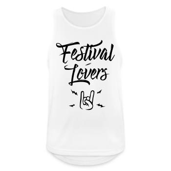 Festival lovers rock - Débardeur respirant Homme - blanc - Devant - Nick (188cm)