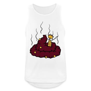 männchen glücklich stückchen fladen kleines scheiß - Männer Tank Top atmungsaktiv - Weiß - Vorne - Nick (188cm)