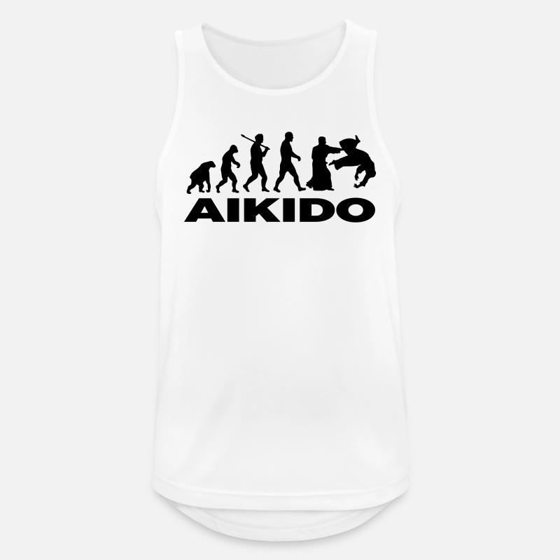 Aikido Evolution - Men's Breathable Tank Top - white