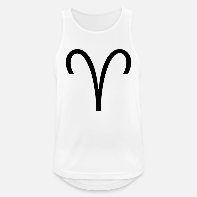 Sternzeichen: Widder - Männer Tank Top atmungsaktiv - Weiß