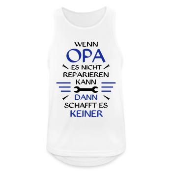 Opa reparieren Bastler Heimwerker Geschenkidee Fun - Männer Tank Top atmungsaktiv - Weiß - Vorne - Nick (188cm)