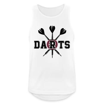 darts - Männer Tank Top atmungsaktiv - Weiß - Vorne - Nick (188cm)