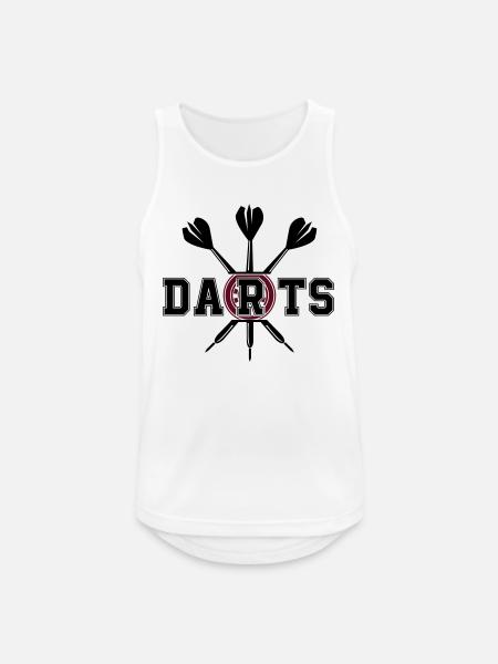 darts - Männer Tank Top atmungsaktiv - Weiß