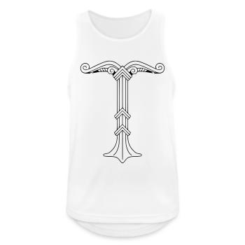 Irminsul - Männer Tank Top atmungsaktiv - Weiß - Vorne - Nick (188cm)