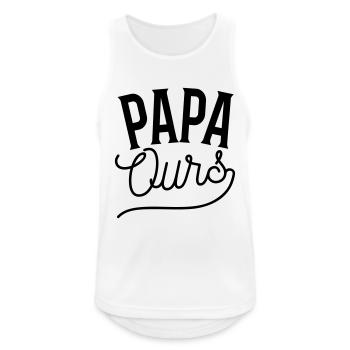 Papa ours - Débardeur respirant Homme - blanc - Devant - Nick (188cm)