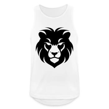 Felin Dschungel Löwenkopf - Männer Tank Top atmungsaktiv - Weiß - Vorne - Nick (188cm)